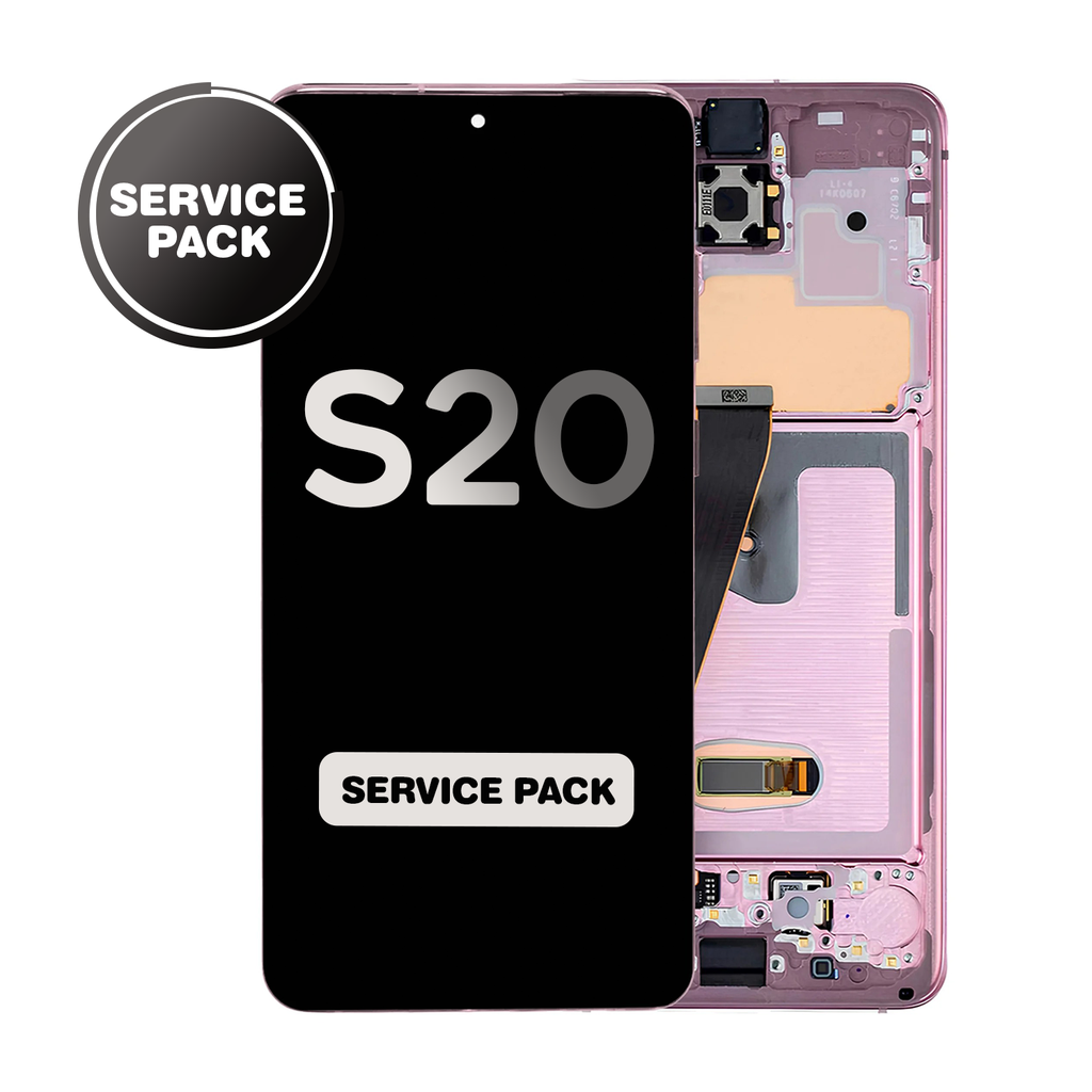 OLED Assembly for Samsung Galaxy S20 (G980 / G981) with Frame - Cloud Pink (Service Pack)