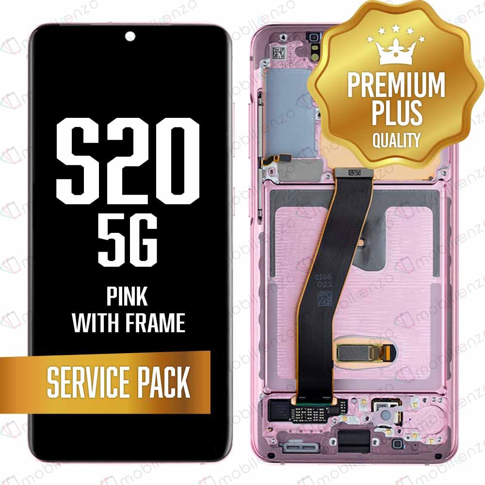 OLED Assembly for Samsung Galaxy S20 With Frame - Cloud Pink (Service Pack)