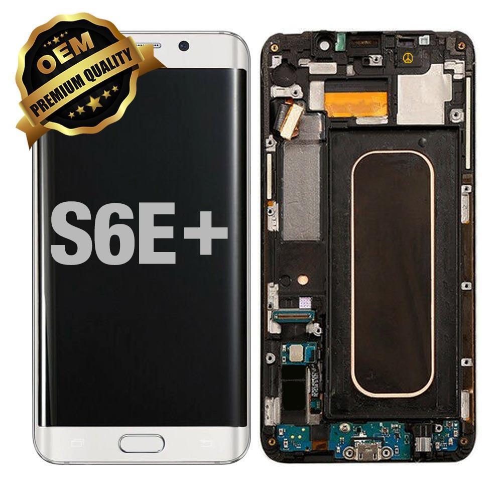 LCD for Samsung Galaxy S6 Edge Plus with Frame White