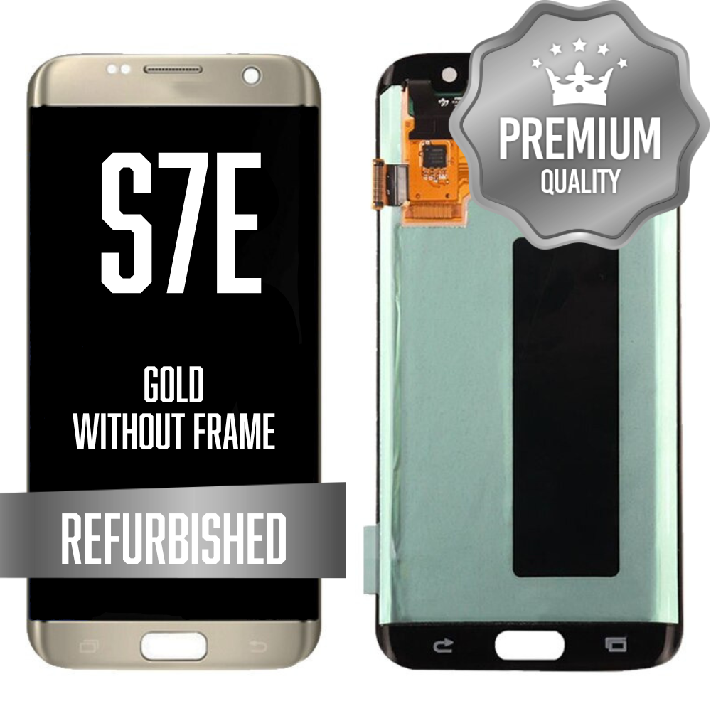 LCD for Samsung Galaxy S7 Edge Without Frame - Gold (Refurbished)