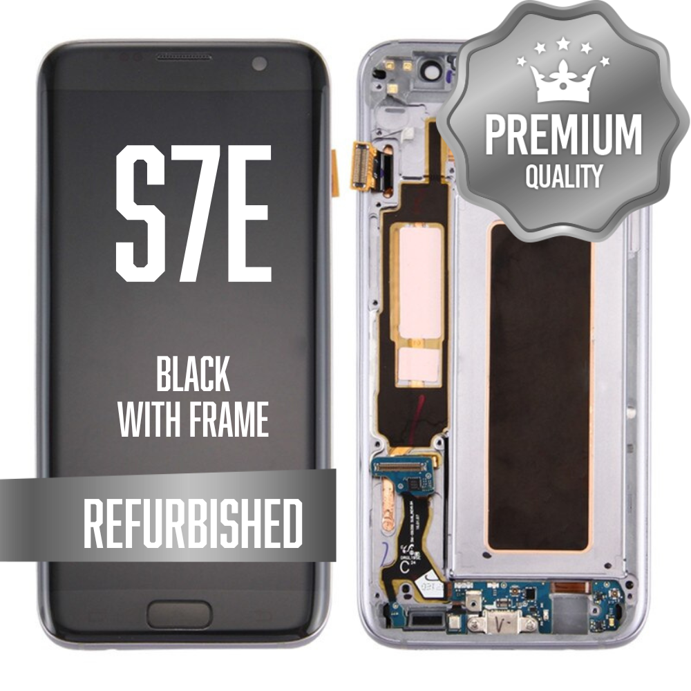 LCD for Samsung Galaxy S7 Edge With Frame - Black (Refurbished)