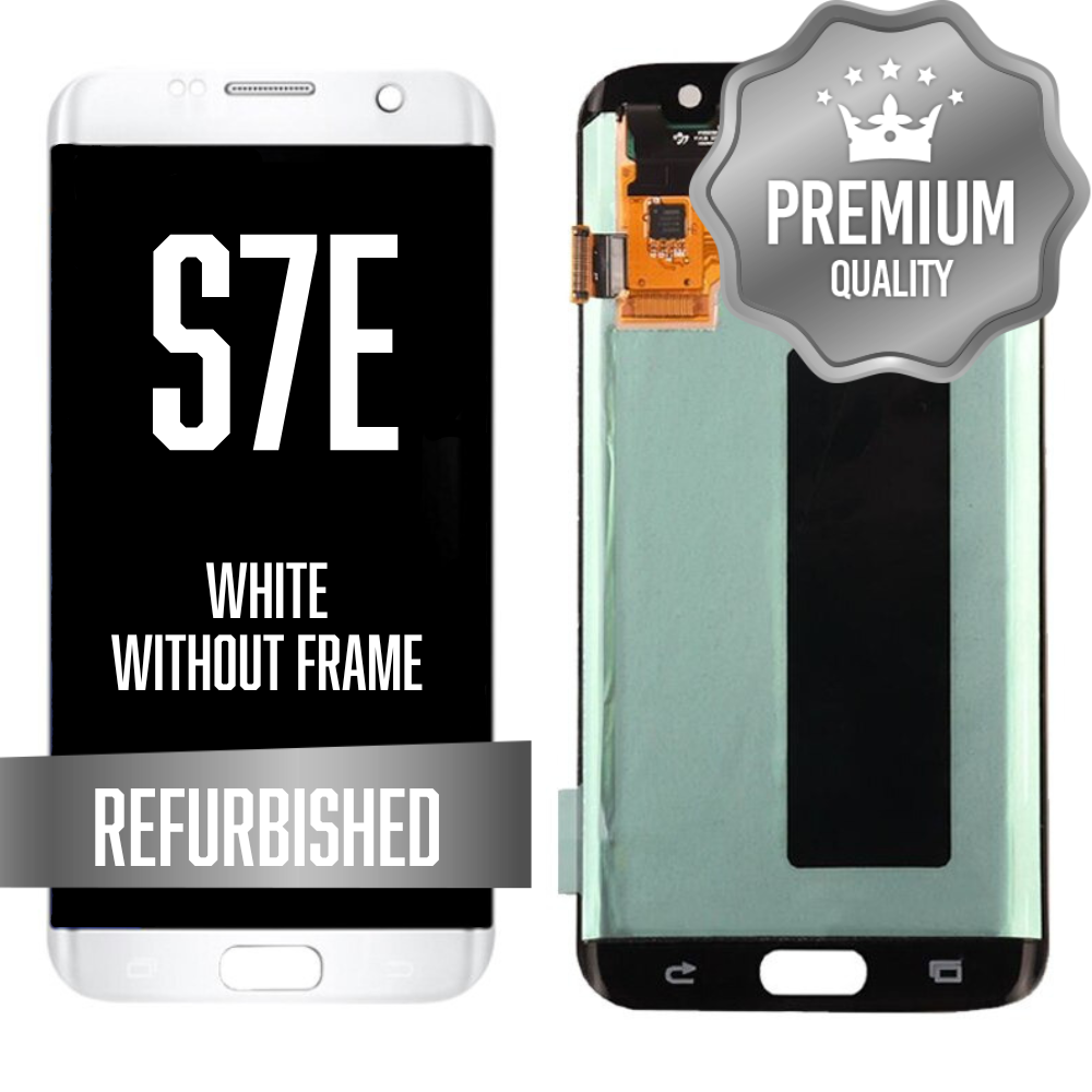LCD for Samsung Galaxy S7 Edge Without Frame - White (Refurbished)