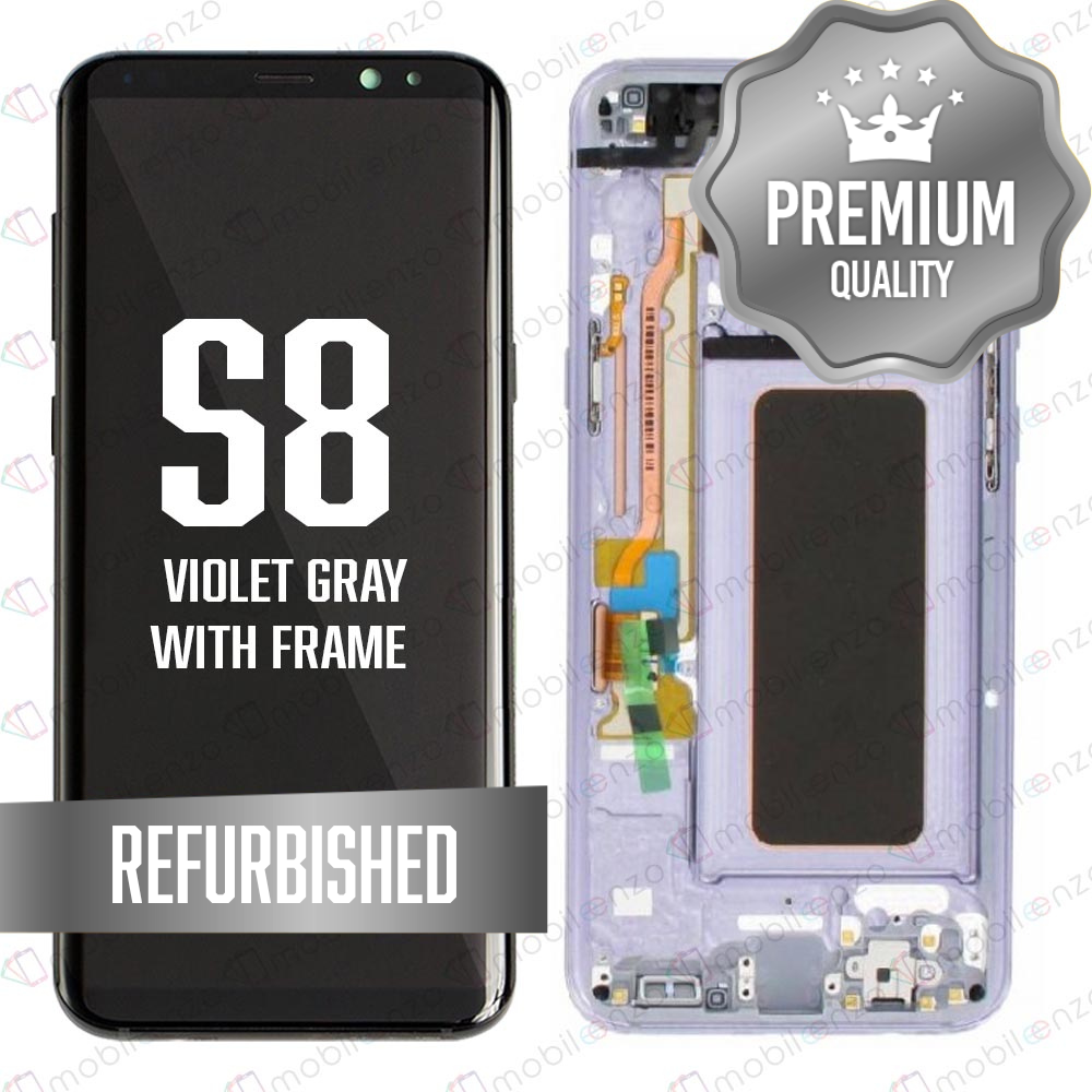 LCD for Samsung Galaxy S8 With Frame - Violet/Gray (Refurbished)