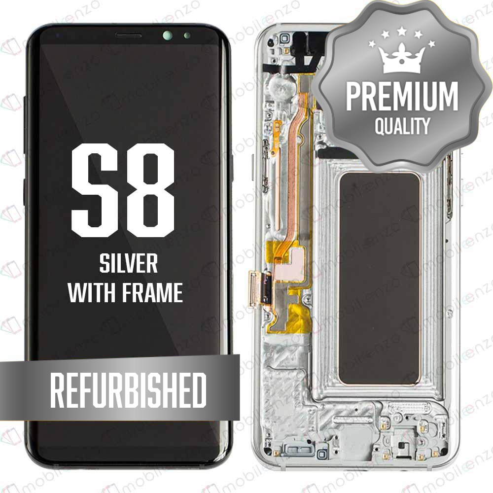 LCD for Samsung Galaxy S8 With Frame - Silver (Refurbished)
