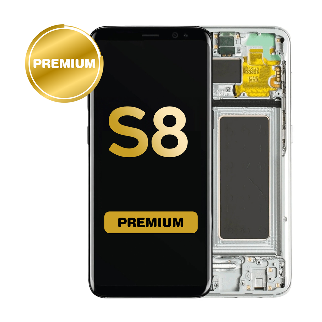 OLED Assembly for Samsung Galaxy S8 (G950) with Frame - Silver (Premium)