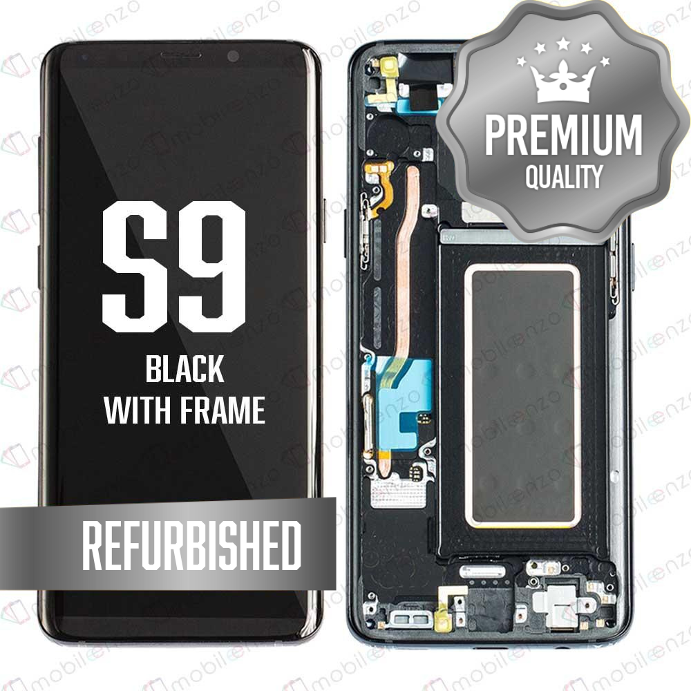 LCD for Samsung Galaxy S9 With Frame - Black (Refurbished)