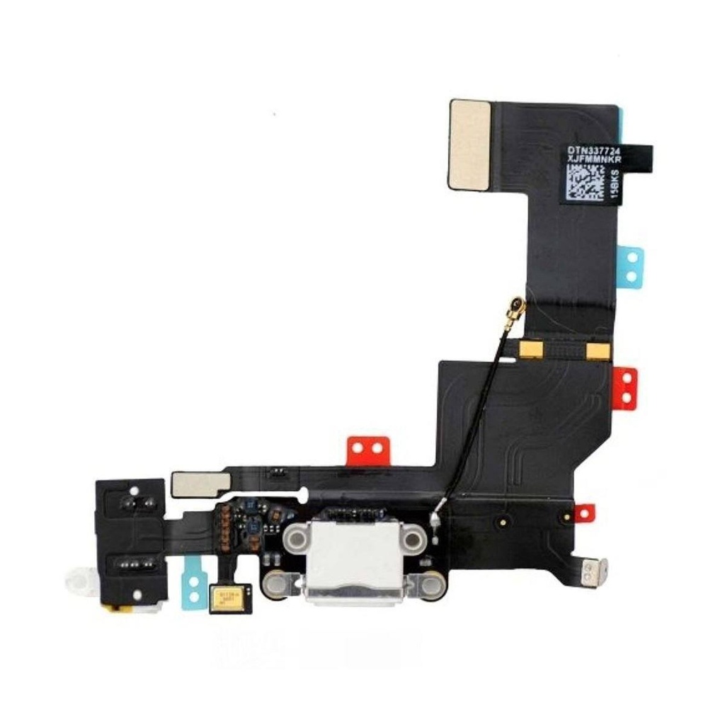 Charging Port Flex Cable For iPhone 5S - Silver (Premium)