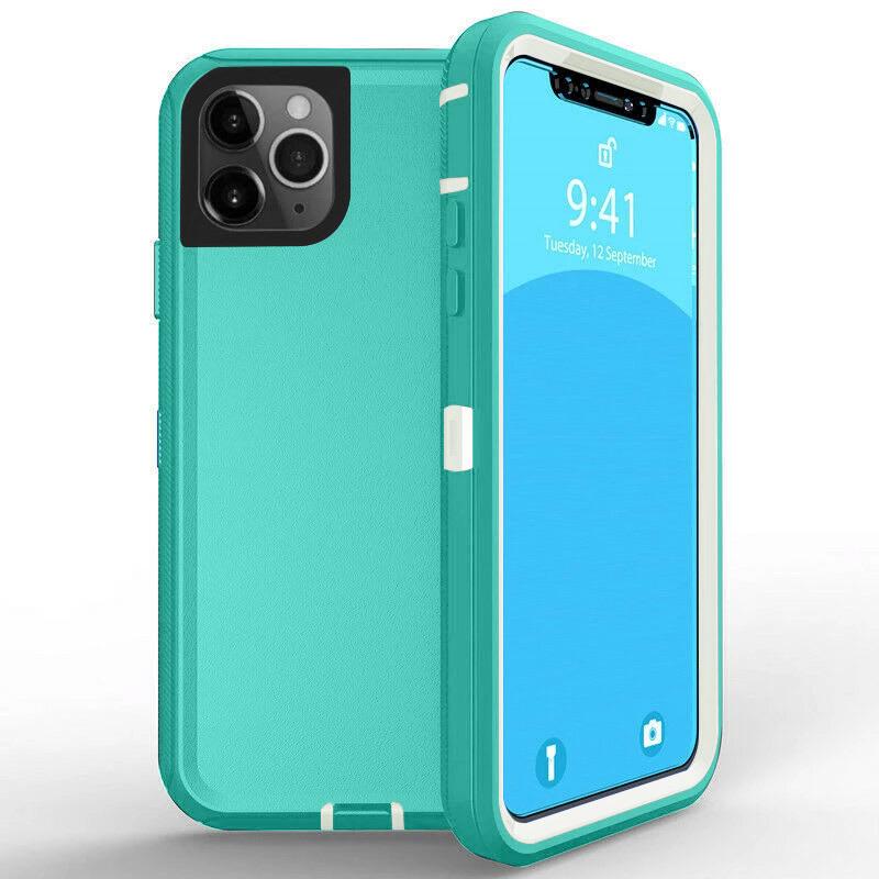 DualPro Protector Case for iPhone 12 Mini (5.4) - Teal & White