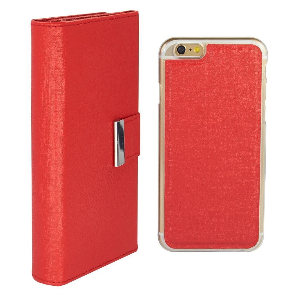 Real Wallet Case  for iPhone 5C - Red