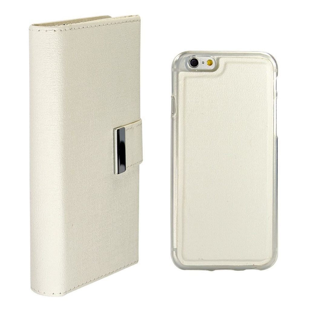 Real Wallet Case  for iPhone 5C - White