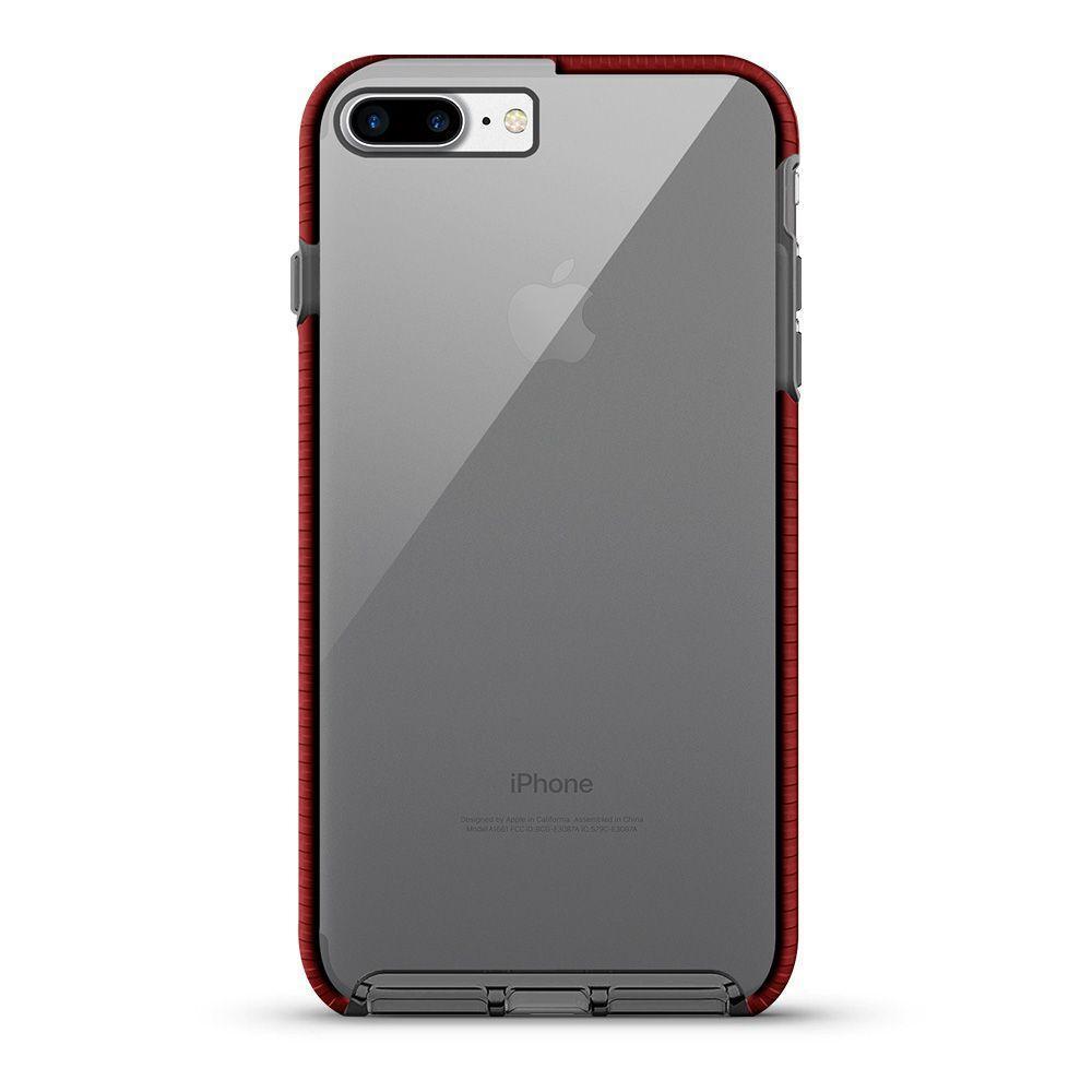 Elastic Clear Case  for iPhone 6/6S Plus - Black & Red Edge