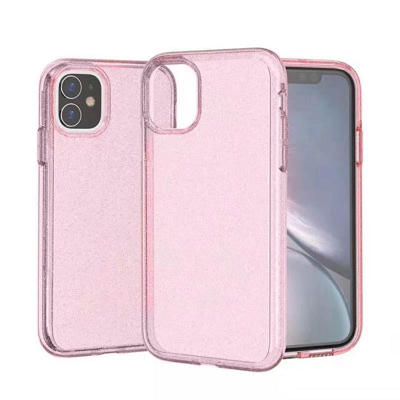 Transparent Sparkle Case  for iPhone 11 - Pink