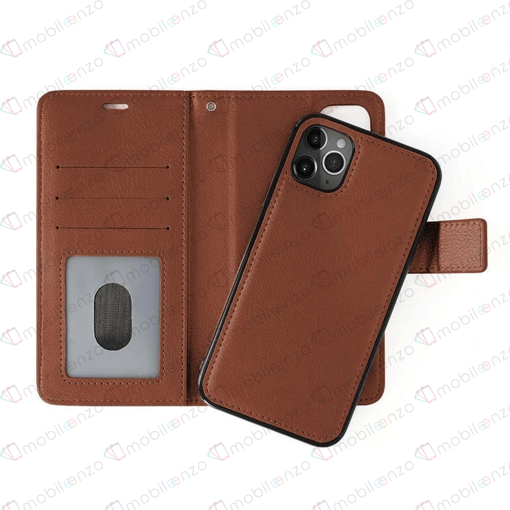 Classic Magnet Wallet Case for iPhone 12 (6.1) - Brown