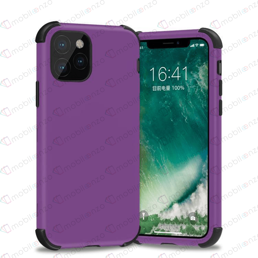 Bumper Hybrid Combo Case for iPhone 12 Mini (5.4) - Purple & Black