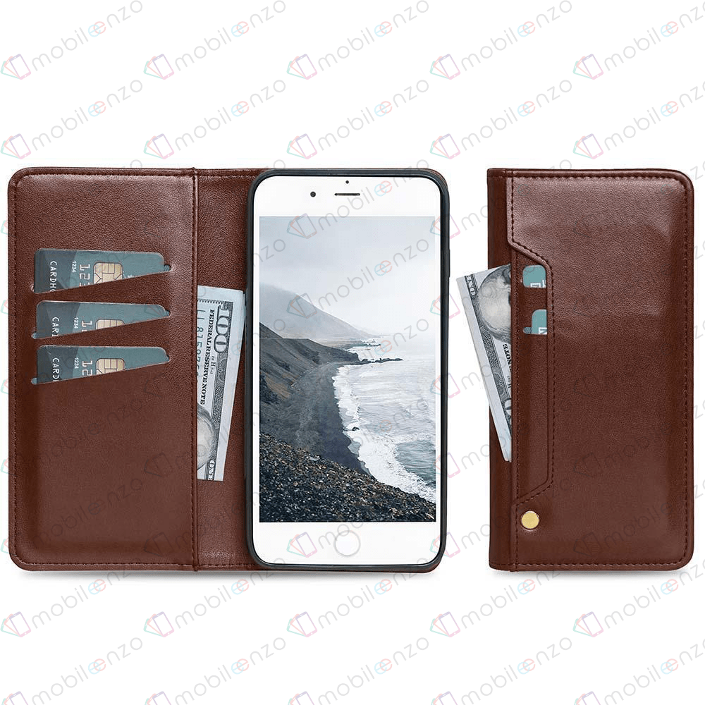 Ludic leather Wallet Case for iPhone 12 Mini (5.4) - Brown