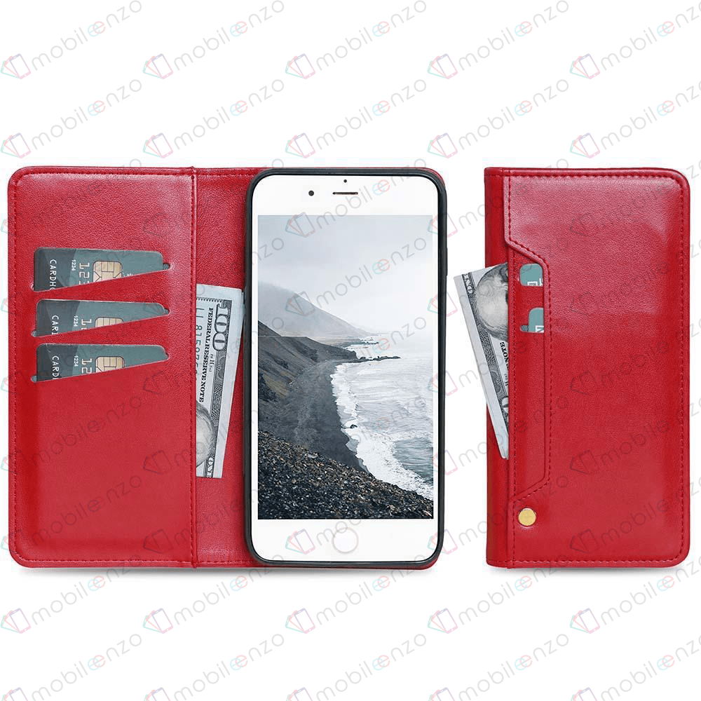 Ludic leather Wallet Case for iPhone 12 Mini (5.4) - Red