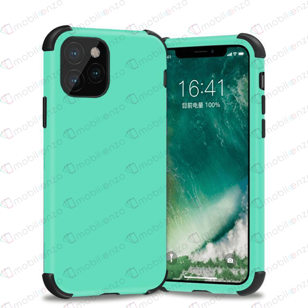Bumper Hybrid Combo Case for iPhone 12 Pro Max (6.7) - Mint & Black