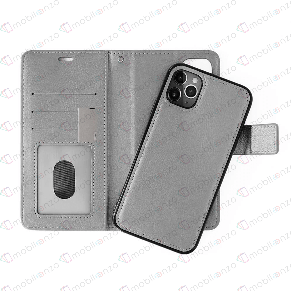 Classic Magnet Wallet Case for iPhone 12 Pro Max (6.7) - Gray