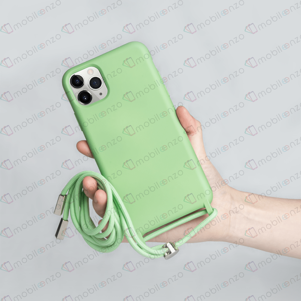 Lanyard Case for iPhone 12 (6.7.) - Light Green