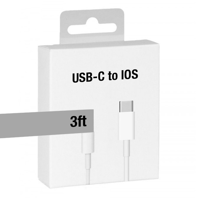 USB-C to IOS Cable 3FT (White Package)