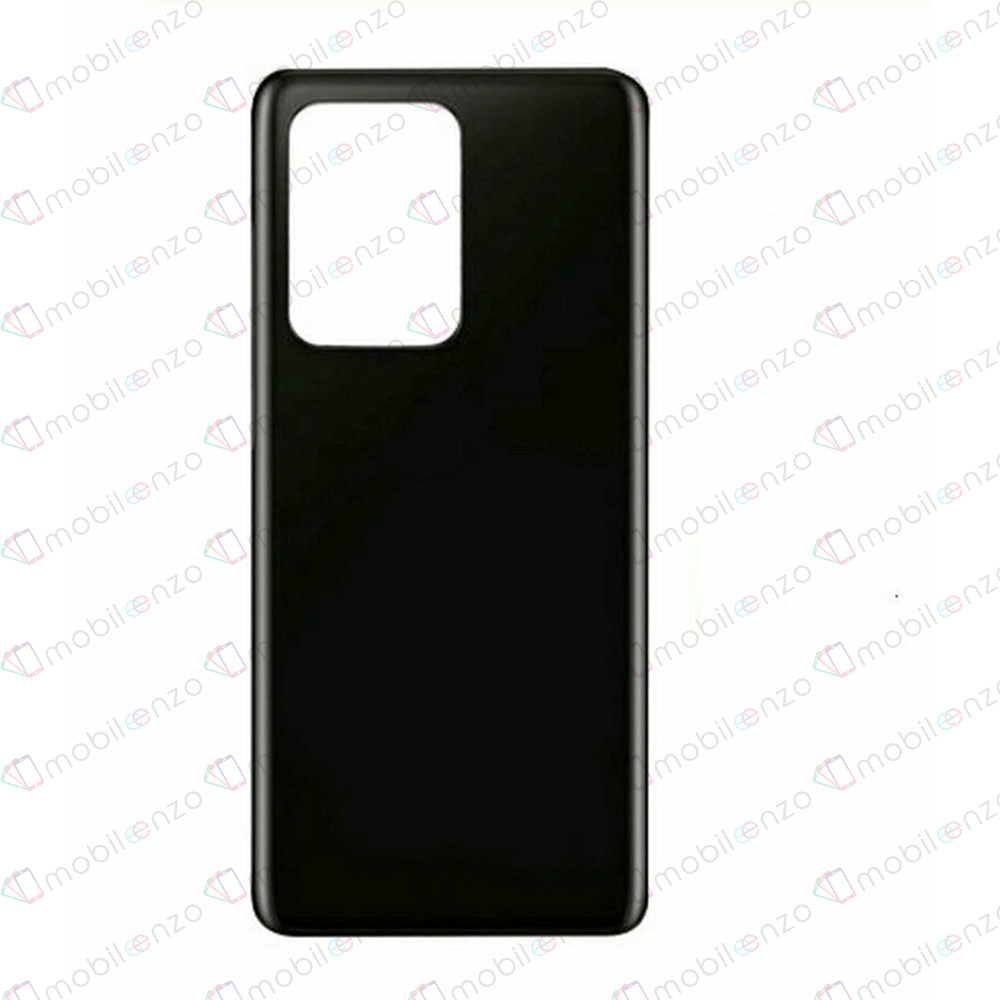 Back Cover Glass With Camera Lens For Samsung Galaxy S20 Ultra (No Logo) (Black)