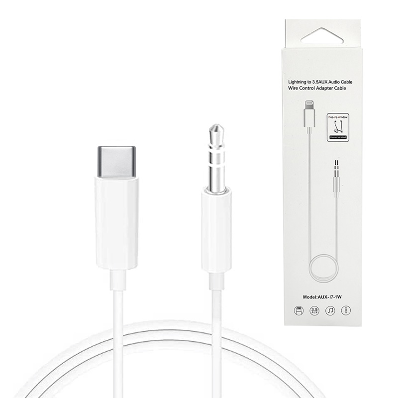 USB-C to 3.5 Aux Audio Adapter Cable (White)