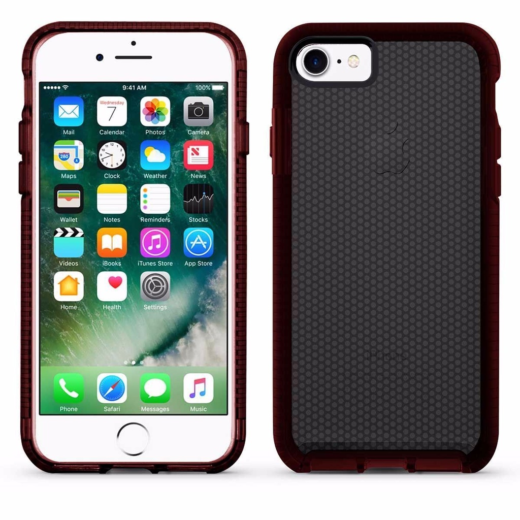 Elastic Dot Case  for iPhone 6/6S Plus - Black - Red Edge