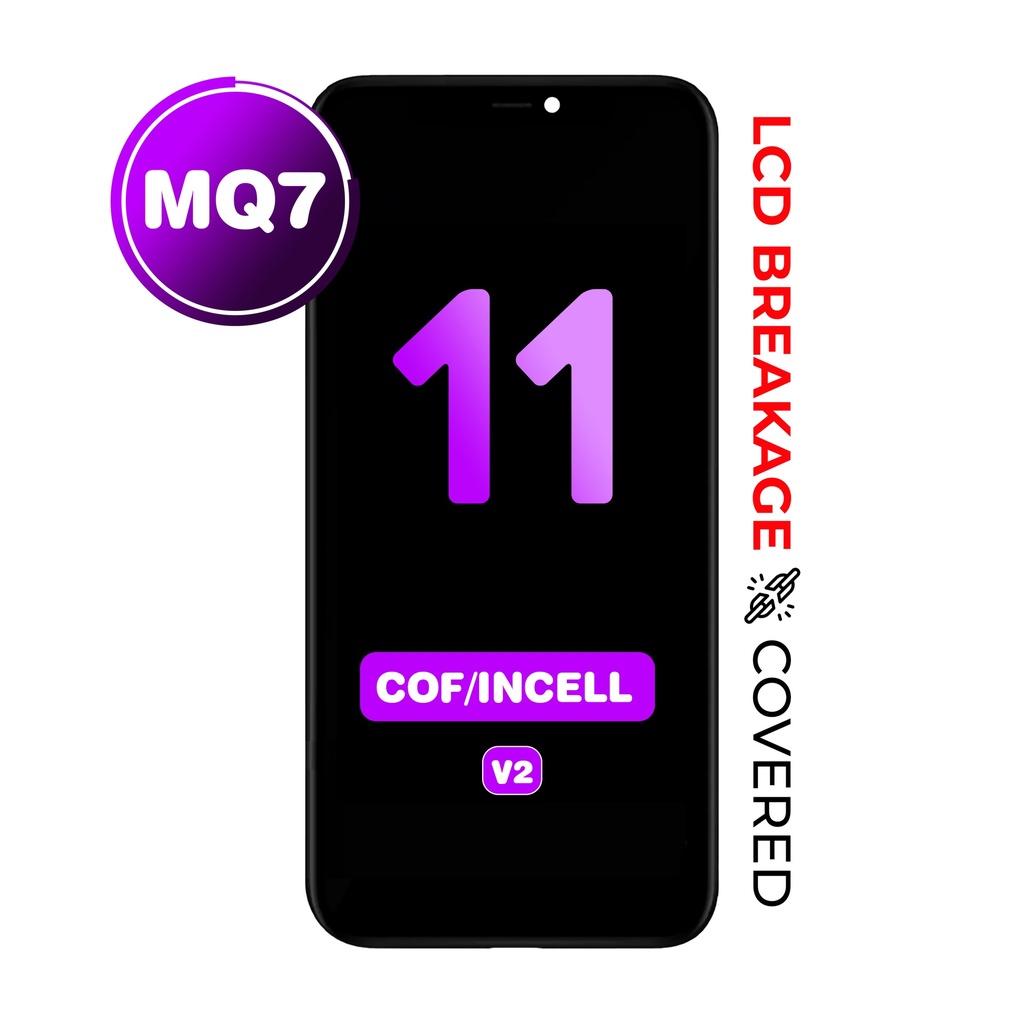 LCD Assembly for iPhone 11 (MQ7 v2 / Incell COF) With Plate / IC Transferable