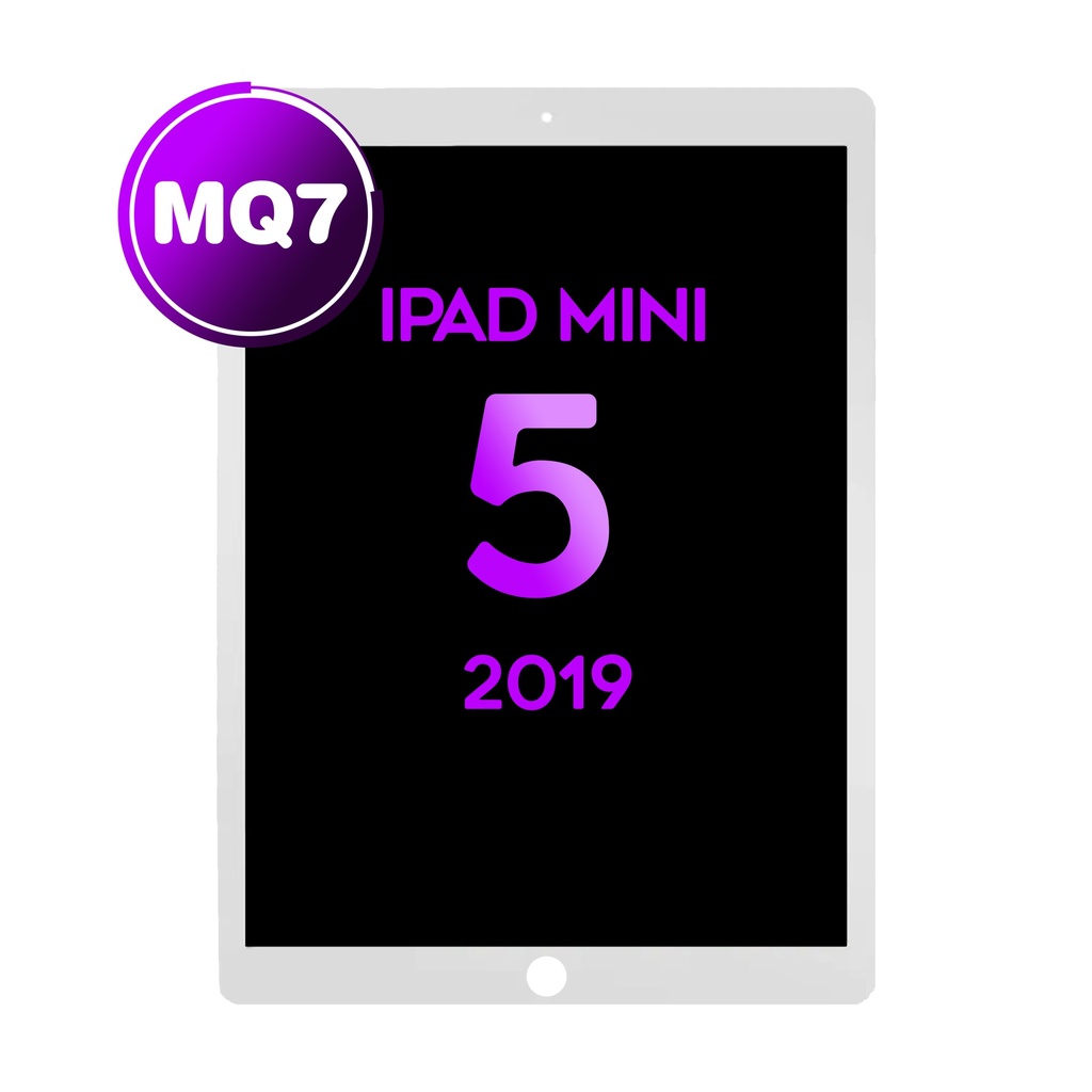 LCD Assembly With Digitizer For iPad Mini 5 (Sleep/Wake Sensor Flex Pre-Installed) (Premium) - White