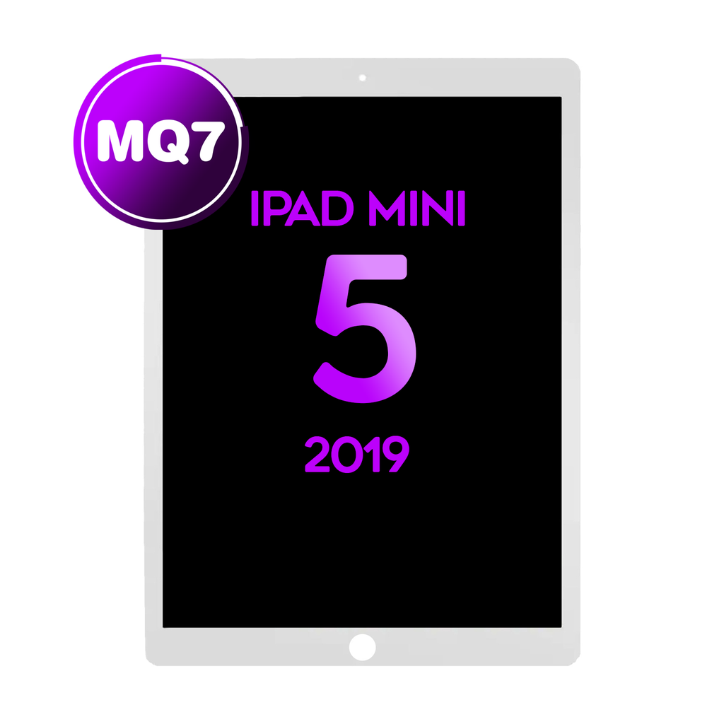 LCD Assembly With Digitizer For iPad Mini 5 (Sleep/Wake Sensor Flex Pre-Installed) (MQ7 / Aftermarket Plus) - White