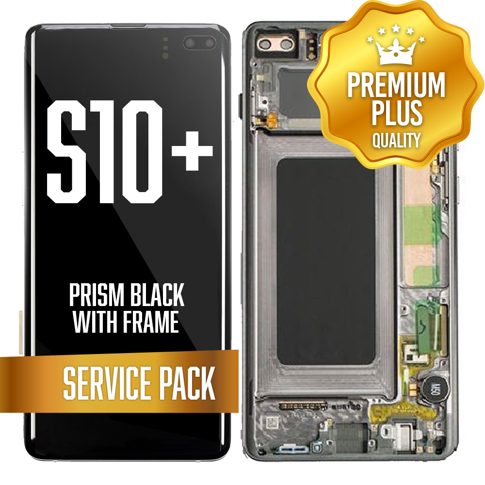 LCD Assembly for Samsung Galaxy S10 Plus With Frame - Black (Service Pack)