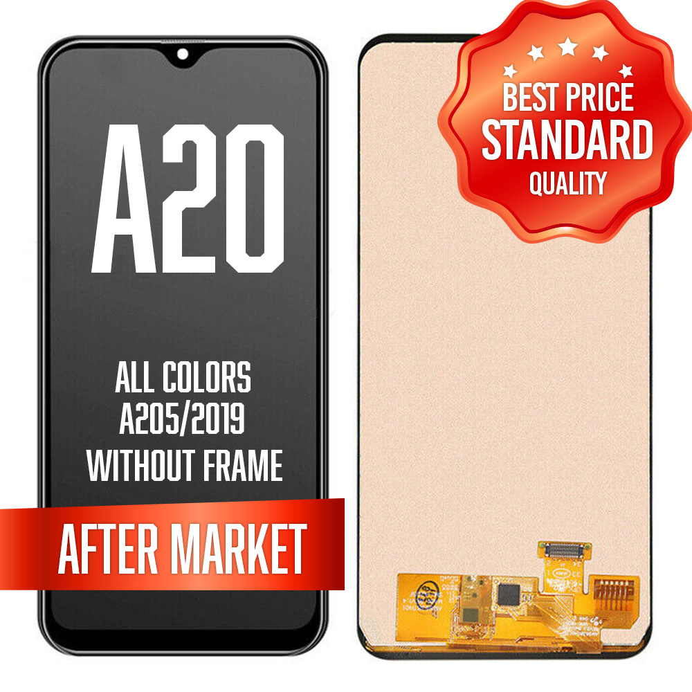 LCD Assembly w/out frame for Galaxy A20 (A205/2019) - All Colors (Standard Quality/INCELL)