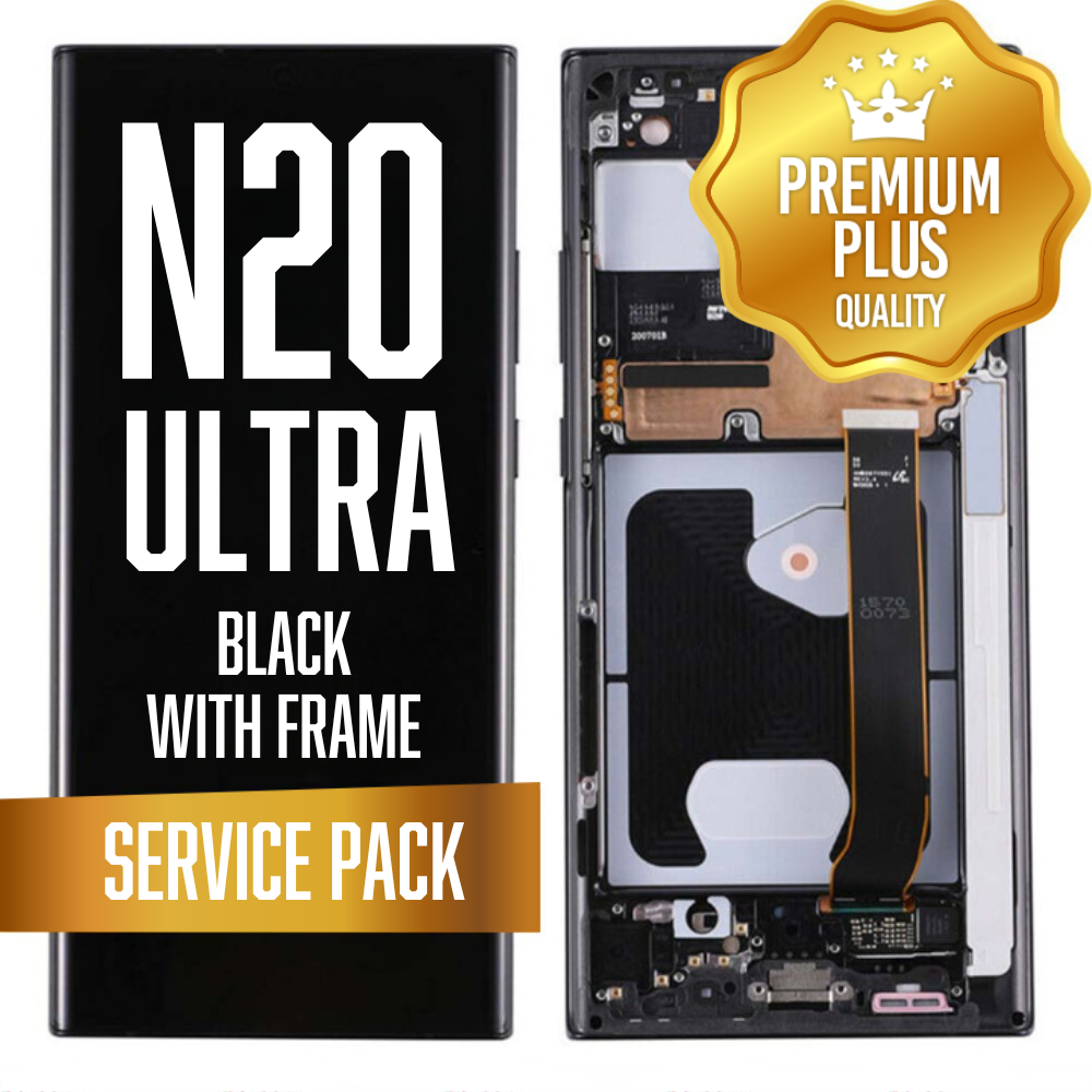 LCD Assembly for Note 20 Ultra 5G with Frame - Black (Service Pack)