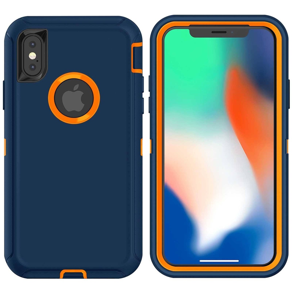 DualPro Protector Case  for iPhone Xs Max - Dark Blue & Orange