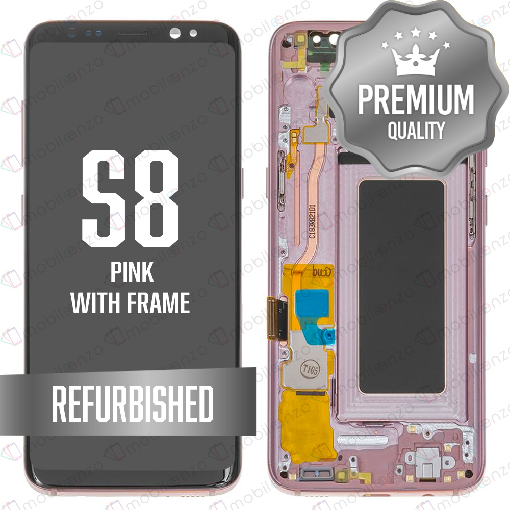 LCD for Samsung Galaxy S8 With Frame - Pink (Refurbished)
