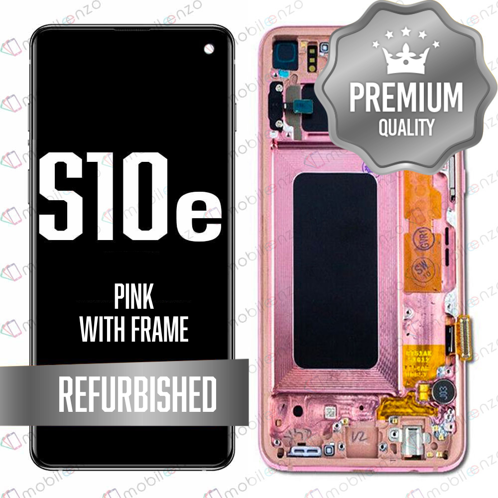 LCD for Samsung Galaxy S10 E With Frame - Pink (Refurbished)