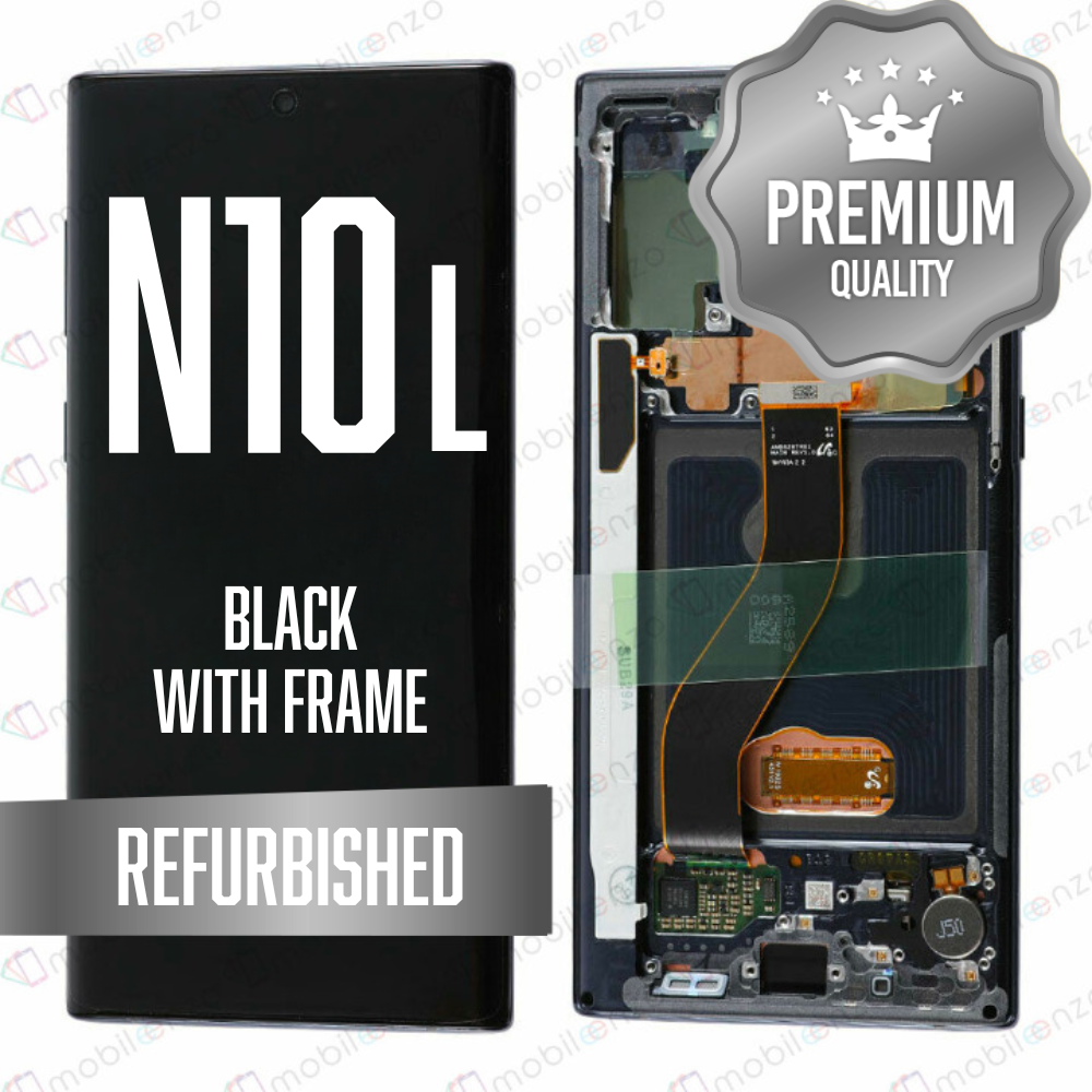 LCD for Samsung Note 10 Lite with Frame - Black (Refurbished)
