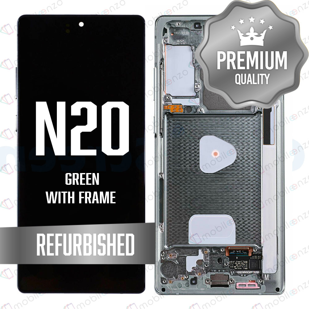 LCD for Samsung Note 20 5G with Frame Green (Refurbished)