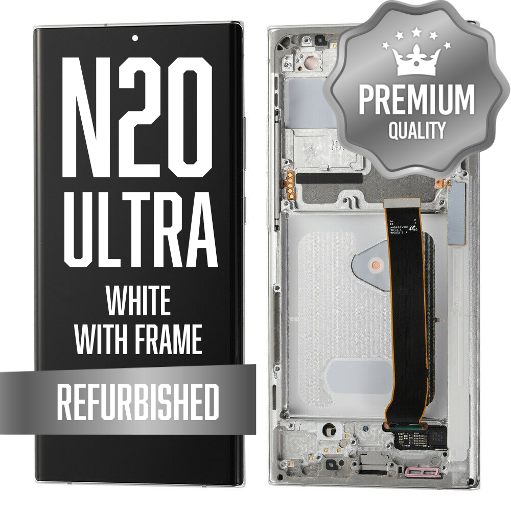 OLED Assembly for Samsung Galaxy Note 20 Ultra 5G (N986) with Frame White (Premium)