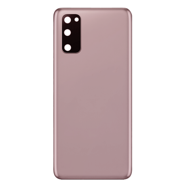 Back Cover Glass With Camera Lens For Samsung Galaxy S20 (No Logo) (Pink)