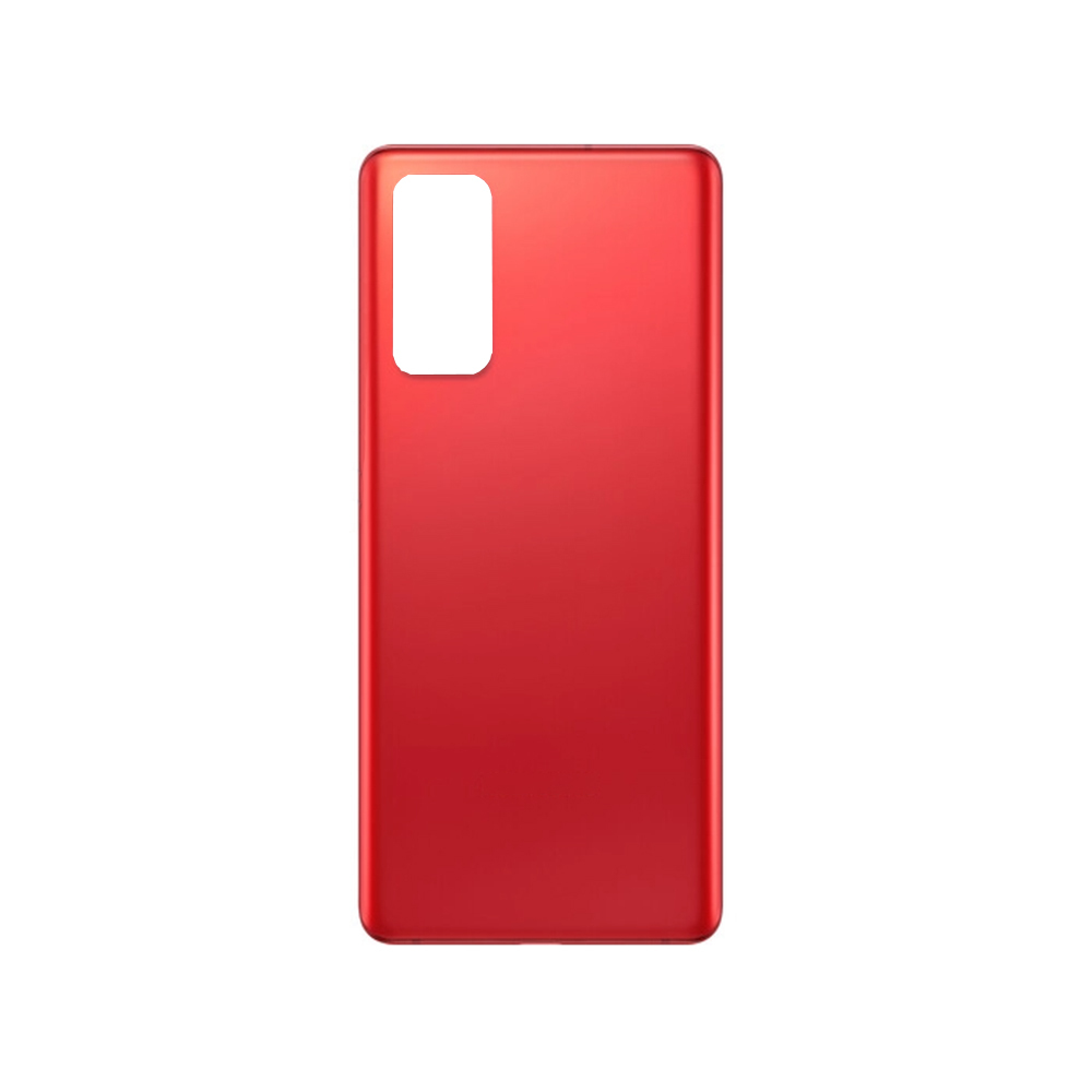 Back Cover Glass With Camera Lens For Samsung Galaxy S20 FE 5G (No Logo) (Red)