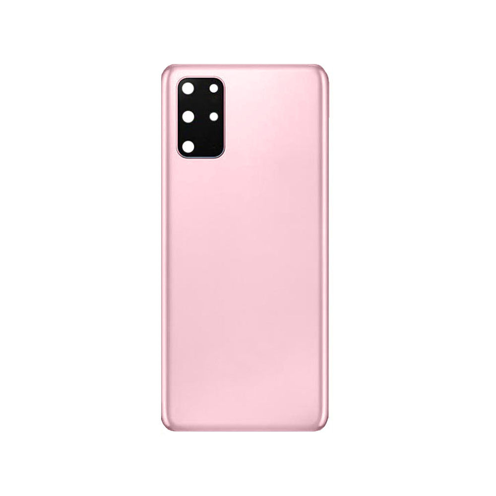 Back Cover Glass With Camera Lens For Samsung Galaxy S20 Plus (No Logo) (Pink)