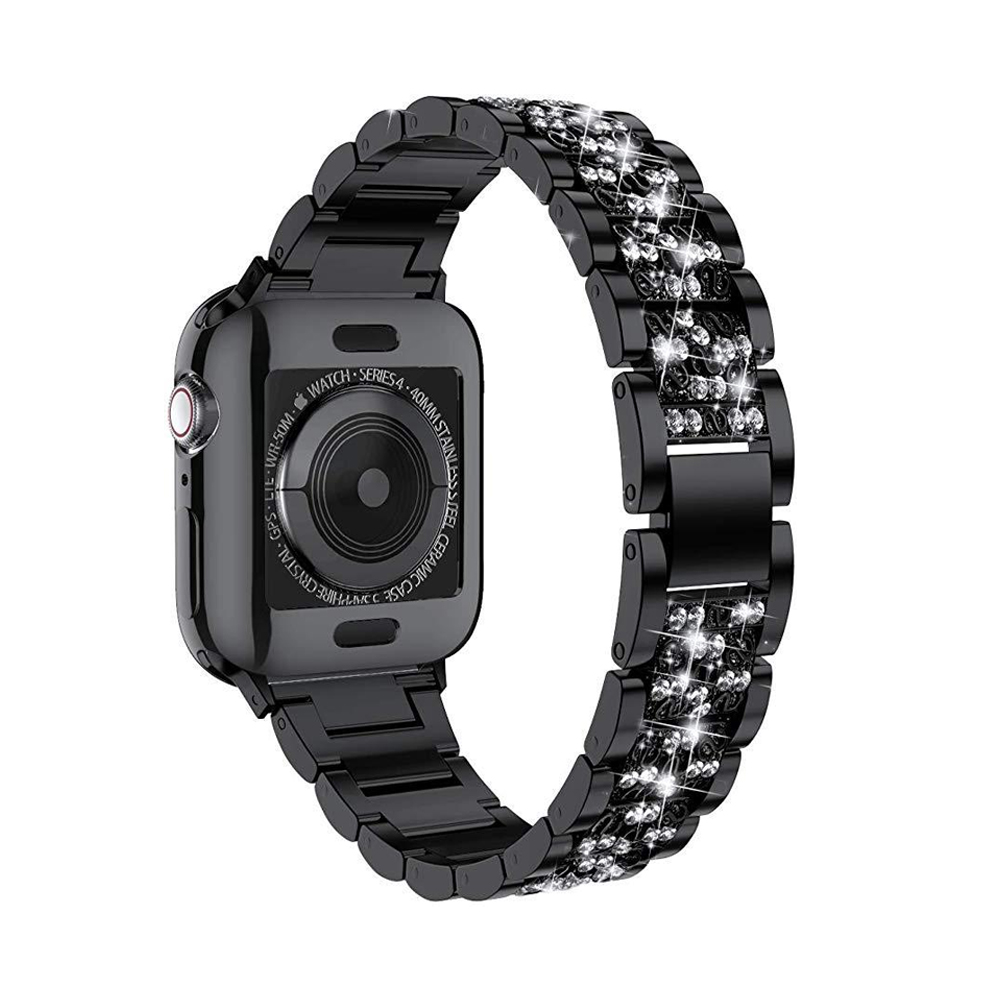 Studded Steel iWatch Band 42/44/45/49mm- Black