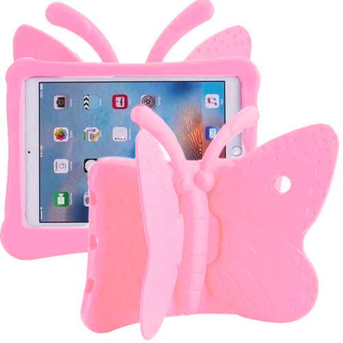 Butterfly Case for iPad Air 1/Air 2/ 9.7/iPad 5 (2017)/iPad 6(2018) - Light Pink