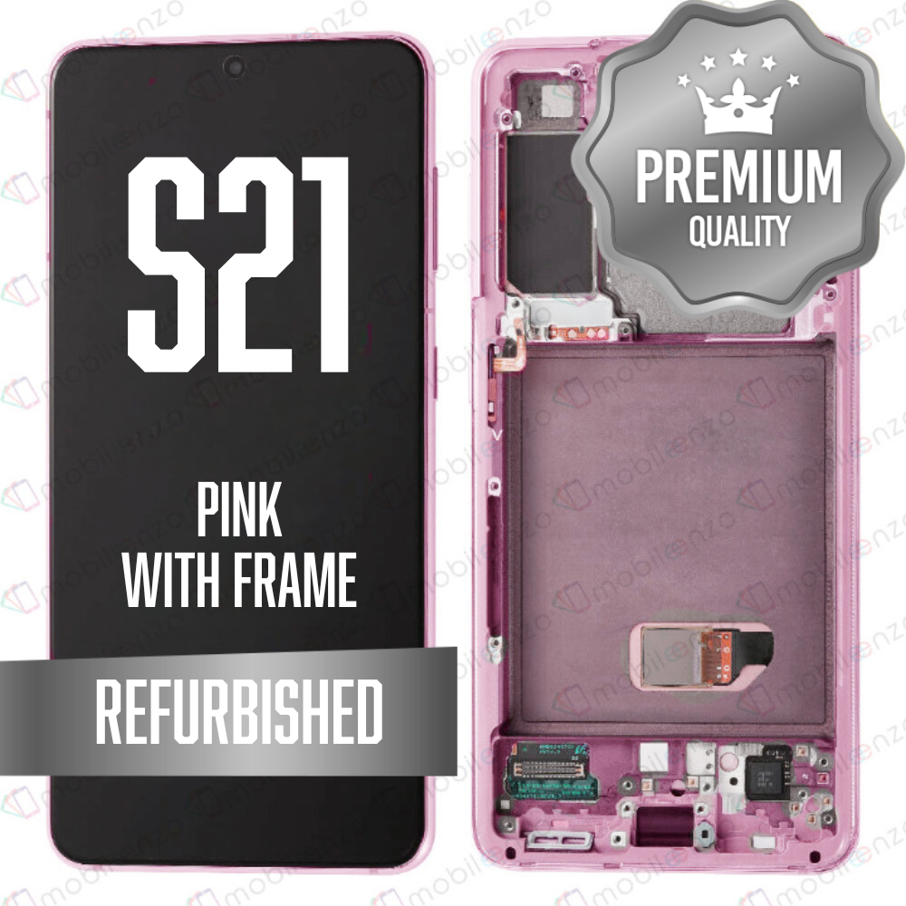 OLED Assembly for Samsung Galaxy S21 / 5G With Frame - Phantom Pink (Refurbished)