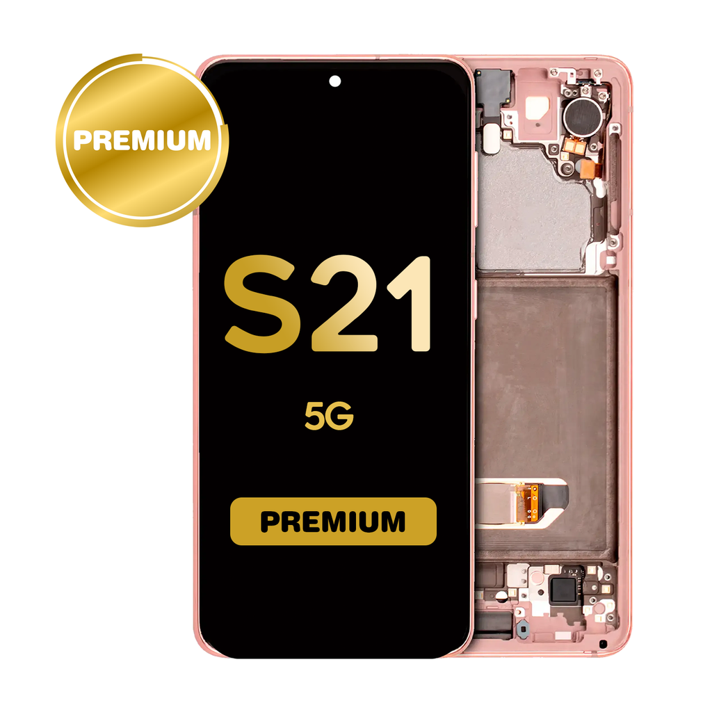 OLED Assembly for Samsung Galaxy S21 5G (G991) with Frame - Phantom Pink (Premium)