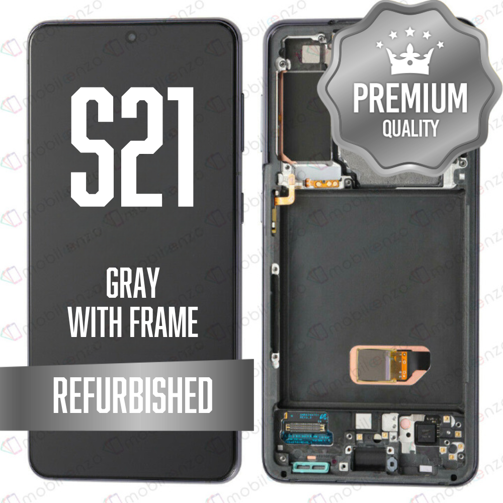 OLED Assembly for Samsung Galaxy S21 / 5G With Frame - Phantom Gray (Refurbished)