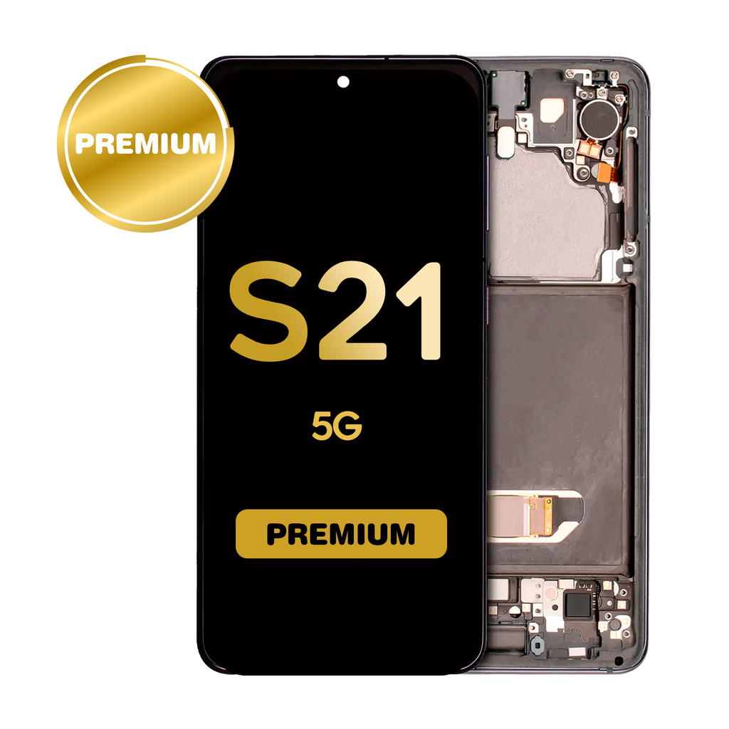 OLED Assembly for Samsung Galaxy S21 5G (G991) with Frame - Phantom Gray (Premium)