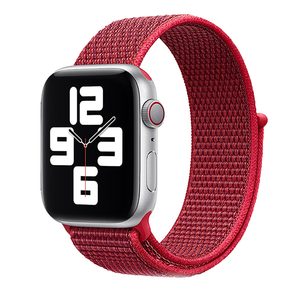 Nylon Weave iWatch Band 42/44/45/49mm - Red 