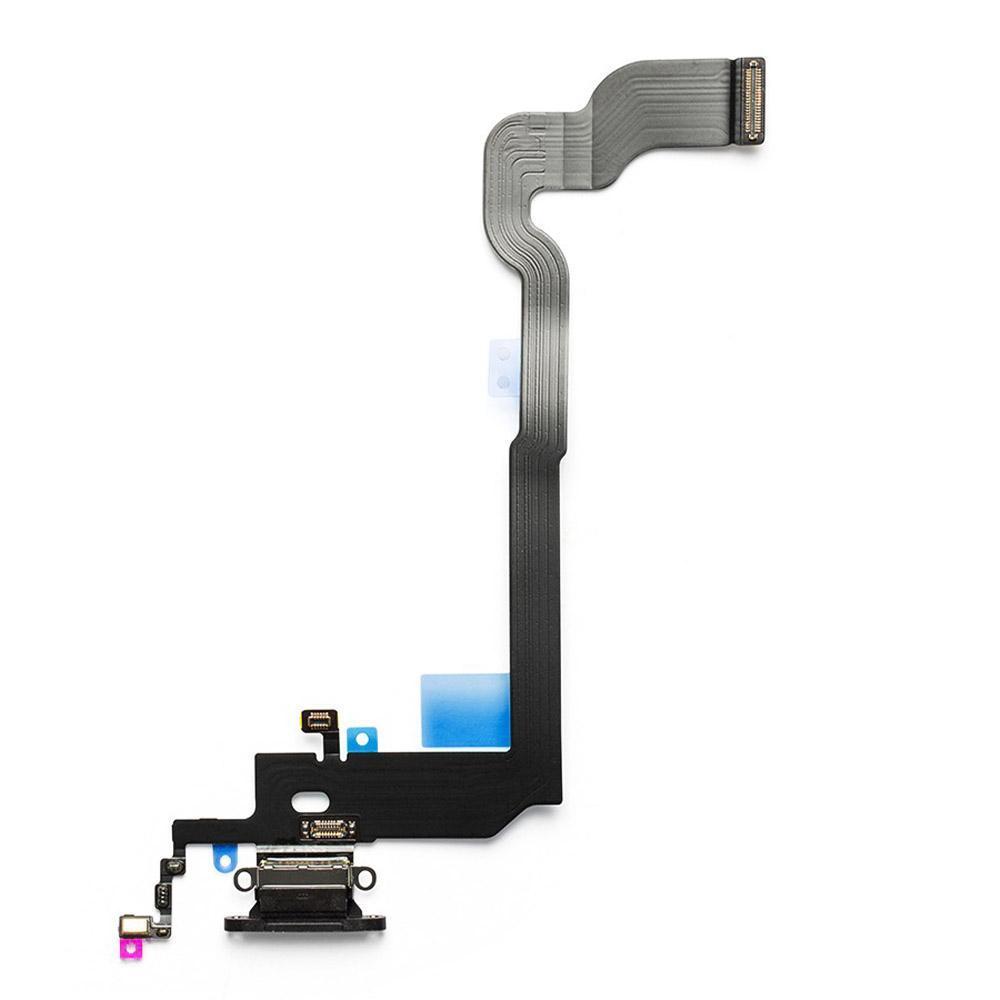 Charging Port Flex Cable For iPhone X - Space Gray (Aftermarket)